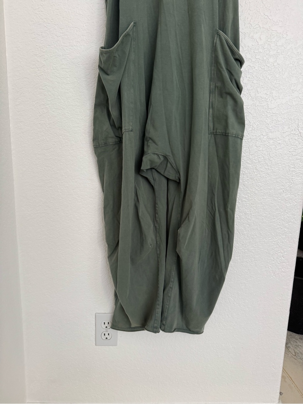 FP Movement Free People Olive Green Spaghetti Strap Jumpsuit with Pockets - Picture 3 of 11